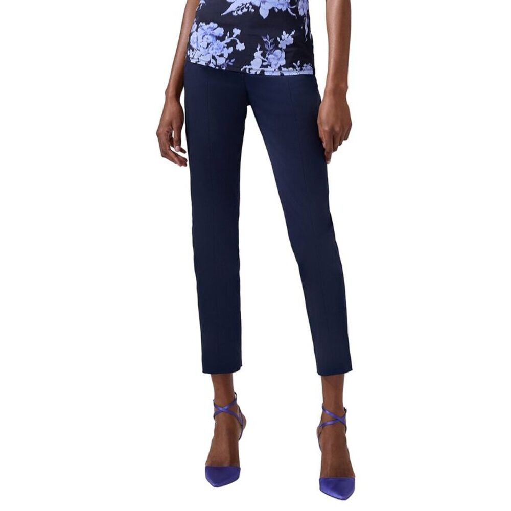 Carolina Herrera Womens Slim Straight Leg Pant, Blue